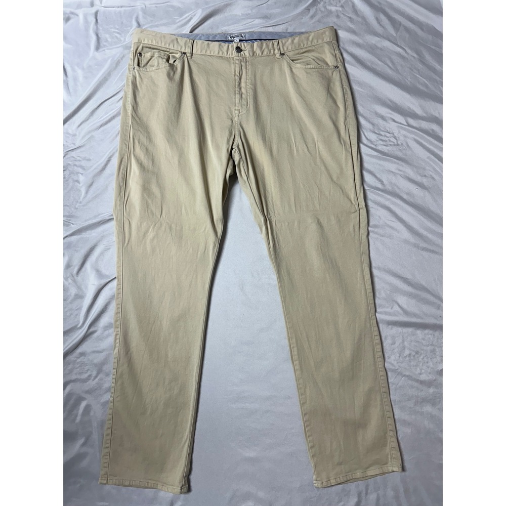 Peter Millar Crown Ultimate Sateen 5 Pocket Pants Mens 42 Khaki Tan Chino Comfy